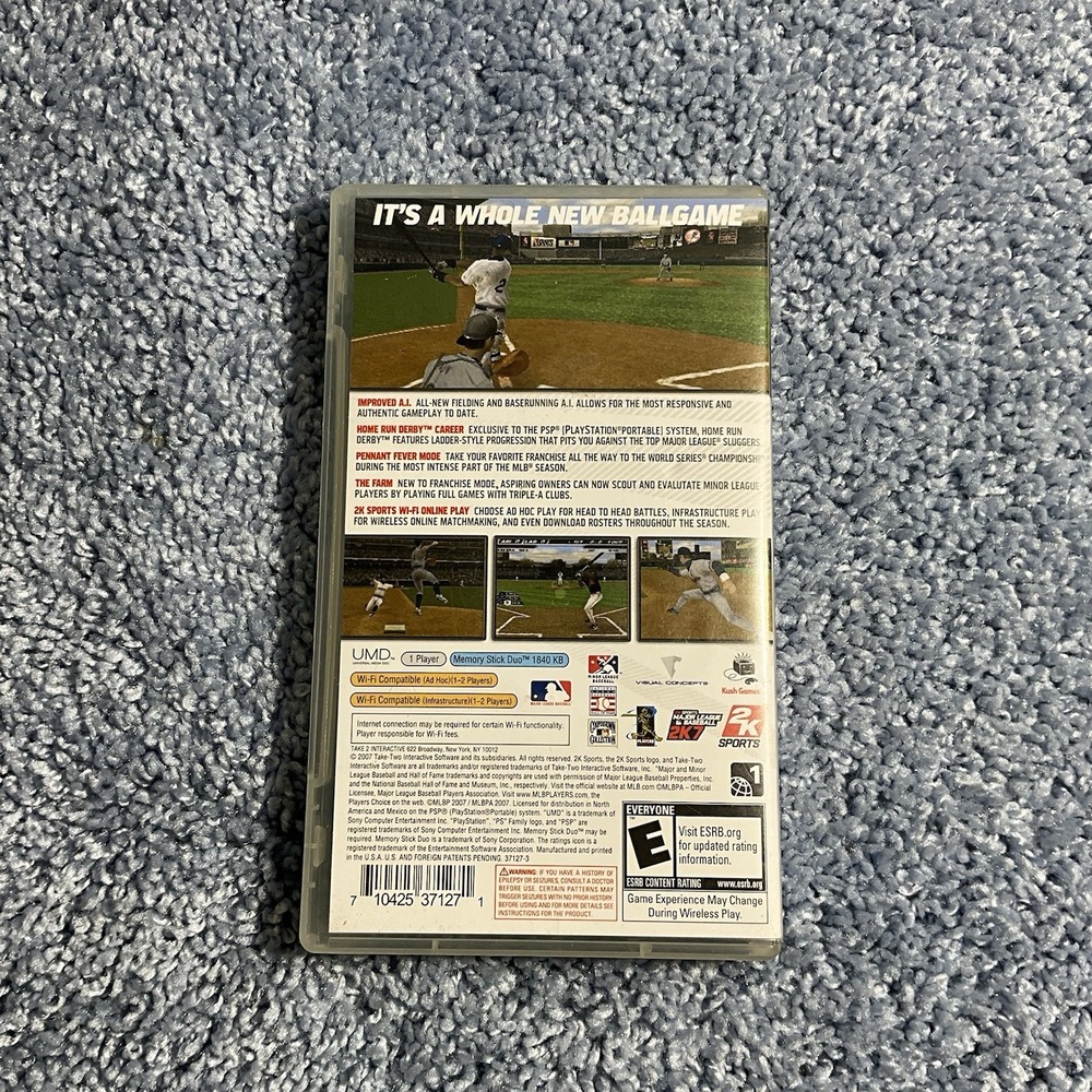 PSP Major League Baseball 2K7 (Sony PSP, 2007) Playstation Portable - Picture 2 of 5
